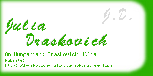 julia draskovich business card