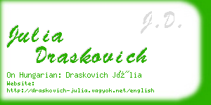 julia draskovich business card